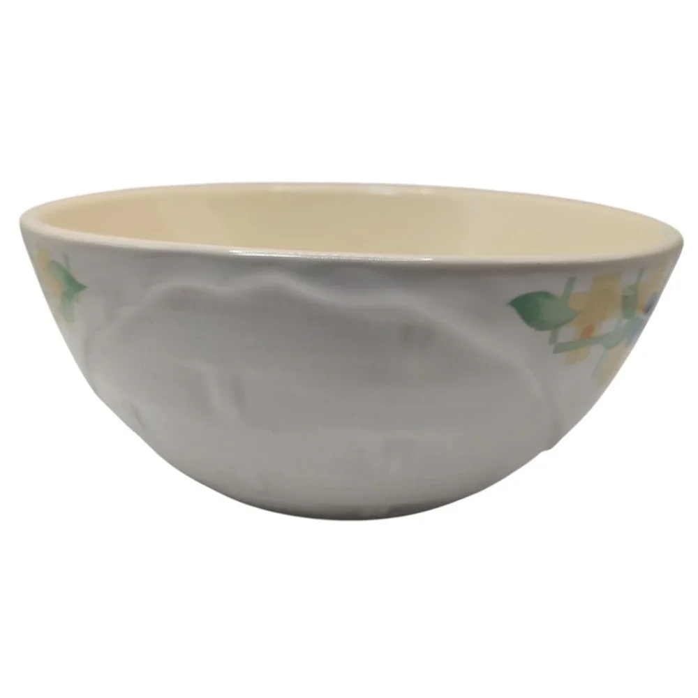 Vintage Pfaltzgraff Serving Bowl Summer Breeze Textured Basket‎ Weave SEE